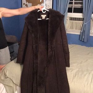 Nine West long suede coat